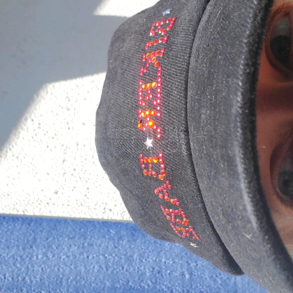 Biker Babe rhinestone baseball hat